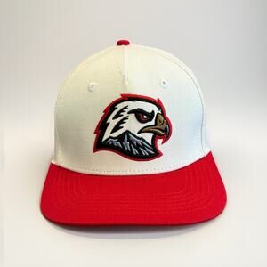 Portland Gear Mens White Red Winterhawks WHL Hockey Adjustable SnapBack Hat Cap